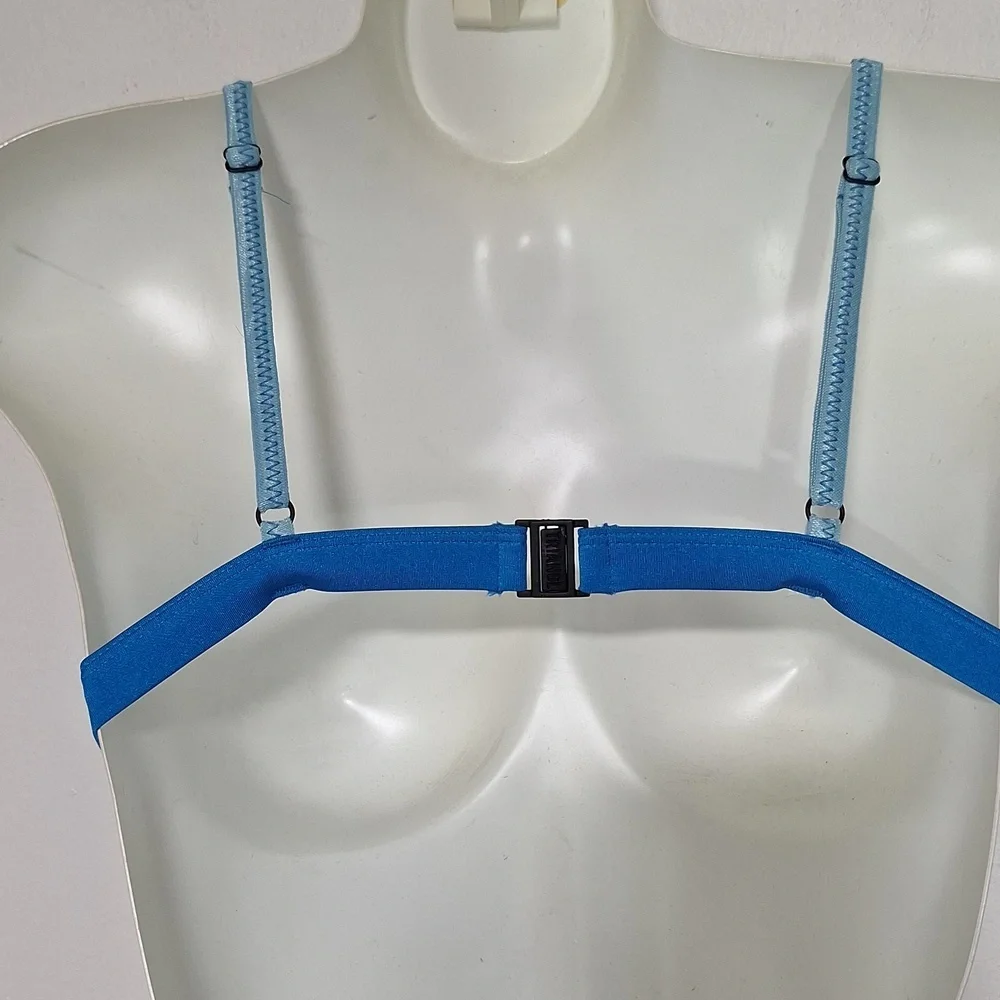 Triangl Swimwear Blue Swim Bikini Set Cinchbag Neoprene